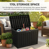 170L Lockable Outdoor Garden Plastic Storage Box Container Chest - Weatherproof