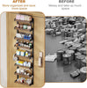 2-in-1 No Punching Over The Door Rack With Adjustable Basket Over Door Storage