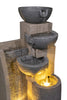 Garden LED Cascading 4 Bowl Water Feature Outdoor Freestanding 75cm