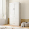 2 Door 3 Drawer Wardrobe Storage Shelf Hanging Wardrobe Bedroom Modern Furniture