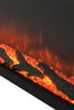 Electric 3 Sided Media Fire 40-100in Wall Insert LED Flames Fireplace Panoramic
