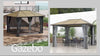 3 x 3.6m Hardtop Gazebo Canopy w/ Aluminium Frame Netting & Curtains