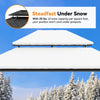 3.6 x 4.3m Hardtop Gazebo Galvanized Steel Double Roof w/ 4 LED Lights,Curtains