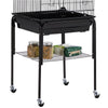 Bird Cage Open Play Top Parrot Cage Budgie Cage w/ Stand for Cockatiel Parakeet