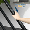 Heavy Duty Outdoor Handrail Black Wrought Iron 1-4 Steps Kit