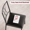 Dining Table and 4 Chairs Set for 4-6 People, Backrests and Upholstered Seats