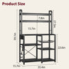6 Tier Bakers Rack Kitchen Microwave Stand Coffee Bar Station with Power Outlet