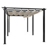 6 x 3m Aluminium Pergola with Retractable Roof Outdoor Garden Gazebo Canopy Tent
