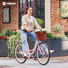 24/26Inch VIRIBUS Ladies Women's Beach Cruiser Bike Bicycle w/ Basket Comfort