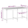 Homgoday Garden Table 203.5x90x110 Solid Wood Pine, Table for the G4V1