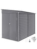 5 x 9ft Galvanised Metal Garden Shed with Foundation Kit