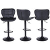 3 x Black Bar Stools , Acapulco Black Faux Leather, Kitchen Breakfast Bar
