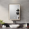 Bathroom Mirror Cabinet with Shaver Socket Demister 3 LED Lights Black Cupboard