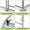 Metal Walk In Chicken Run Galvanized Poultry Hen Cage Coop w/ Cover 3 x 1 x 1.5m