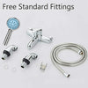 Luxury Bathroom Chrome Sink Bath Filler Tap Shower Mixer Taps with Hand Held Set
