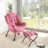Lazy Chair with Footstool Relax Lounge Chair Accent Armchair Sofa Chair 3 Colors