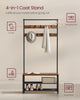 Rustic Coat Rack with Shoe Storage – Hall Tree Coat Stand with Bench & Hooks