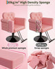 Salon Chair Hair Stylist PU Leather Barber Chair 360° Swivel Hydraulic Lift Spa