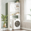 Over The Toilet Bathroom Storage Cabinet Wooden Organizer w/Shelves Sliding Door
