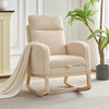 Nursery Nursing Rocking Chairs with Foot Rest High Backrest Rocker Glider Chair
