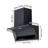 90cm Stainless Steel Wall Mount Powerful Cooker Hood Extractor Fan Touch Control