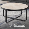 Coffee Side End Table Sofa Living Room Wooden Metal Bedside Furniture Round Tea