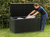 Large Garden Storage Box 680L - Weather Resistant Storage Chest with Pad Lock