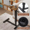 Mobile Tilting Overbed Bedside Desk Adjustable Laptop Cart with Embedded Wheels