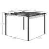 3x3(m) Pergola Gazebo Awning Canopy Garden Sun Shade Shelter Aluminium