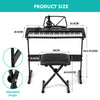 ♬Mustar 61 Keys Portable Learning Electronic Keyboard Piano Keyboard
