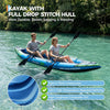 12.5FT Inflatable Tandem Kayak 2 Person 450LBS PVC Fishing Touring w/ Pump Kit