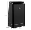 14000BTU Portable Air Conditioner Black WiFi App Remote