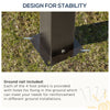 3.6x3(m) Hardtop Gazebo Garden Pavilion w/ Polycarbonate Roof, Brown