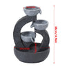 Solar Garden Rock Water Feature Outdoor Fountain with LED Lights Garden Decor