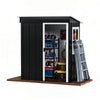 5x3FT Metal Shed Garden Storage Garden Shed Waterproof Galvanized Steel w/Window