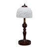 Vintage Table Lamp with Rose Carved Ceramic Shade Classic Desk Light for Bedroom