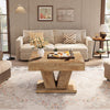 31.5" Square Coffee Table, Modern Wood Center Cocktail Tea Table for Living Room