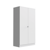 Modern Large Wooden 2 Door Wardrobe with Hanging Rails Bedroom Storage Furniture