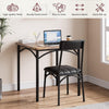 3-Piece Dining Table Set for 2 Compact Kitchen Table & Chairs Space Saving Squar