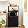 Freestanding Bathroom Floor Cabinet Wooden Tall Storage Cupboard 2 Open Shelves