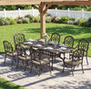 Vintage Garden Dining Set Cast Aluminium Patio Furniture 8 Seater Chairs Table