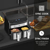 8L Dual Zone Air Fryer w/ 10 in 1 Function Sync Cook & Sync Timer Refurbished