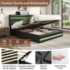 5FT KING OTTOMAN UPHOLSTERED BED FRAME WITH HYDRAULIC STORAGE & RGB LED LIGHT