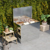 Galvanised Metal Rectangle Animal Food Feeding Bin Trough Tub Storage Container
