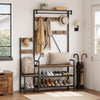 Hall Tree with Bench,10 Hooks,Shoe Storage,Freestanding Coat Rack for Hallway