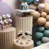 Folding Paper Cylinder Plinths Acrylic Pedestal Cake Stand Flower Display Holder