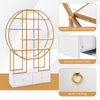 6-Tier Gold Bookshelf 180cm Tall Metal Bookcase Modern Standing Display Shelf