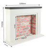 Electric Fireplace Suite with Black Stove & Flue - Endeavour Fires Farlington