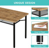 5PCS Dining Table Set Kitchen Table and Chair for 4 w/ Storage Rack Dining Room