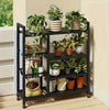 4 Tier Kitchen Basket Storage Trolley Rack Fruit Vegetable Organiser Shelf Cart